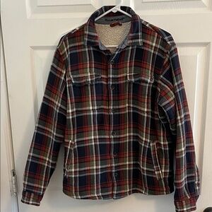 Tailor Vintage Red and Blue Plaid Shirt Jacket